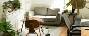 Home Office with Refinished Wood Floor