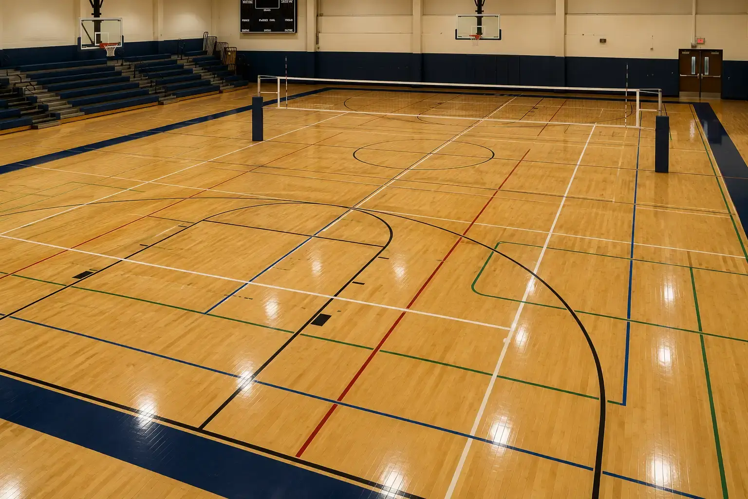 Gym Floor 9 multi sport courts