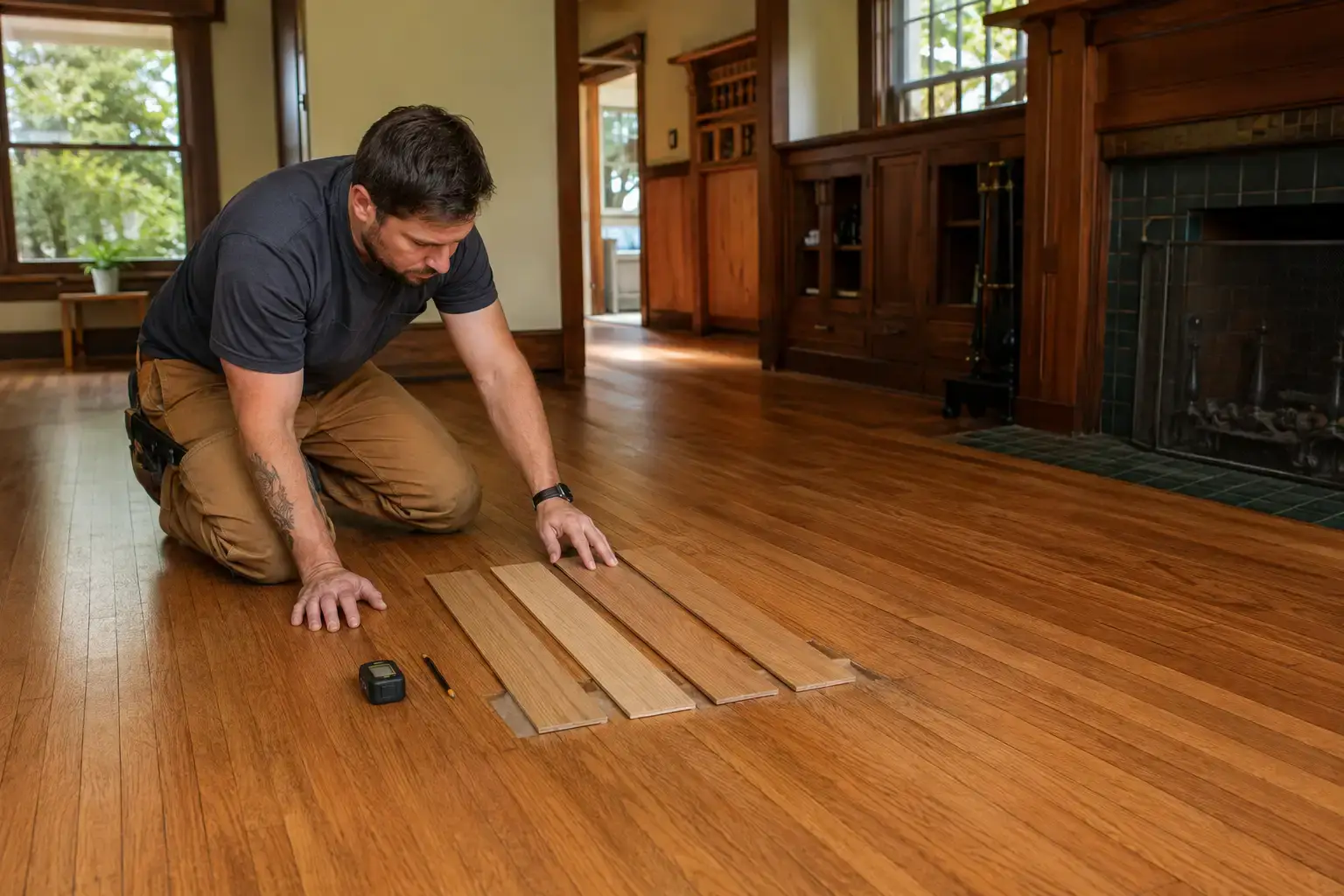 Hardwood Floor Repair 7 replacement matching