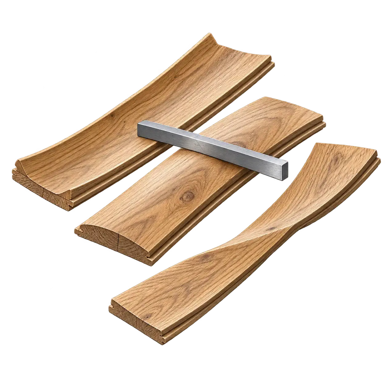 warped cupped crowned boards